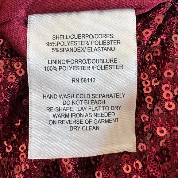 🏷️ NWT Maggy London Sequin Fit & Flare Midi Dress in Cherry. Size 12 - Picture 7 of 8